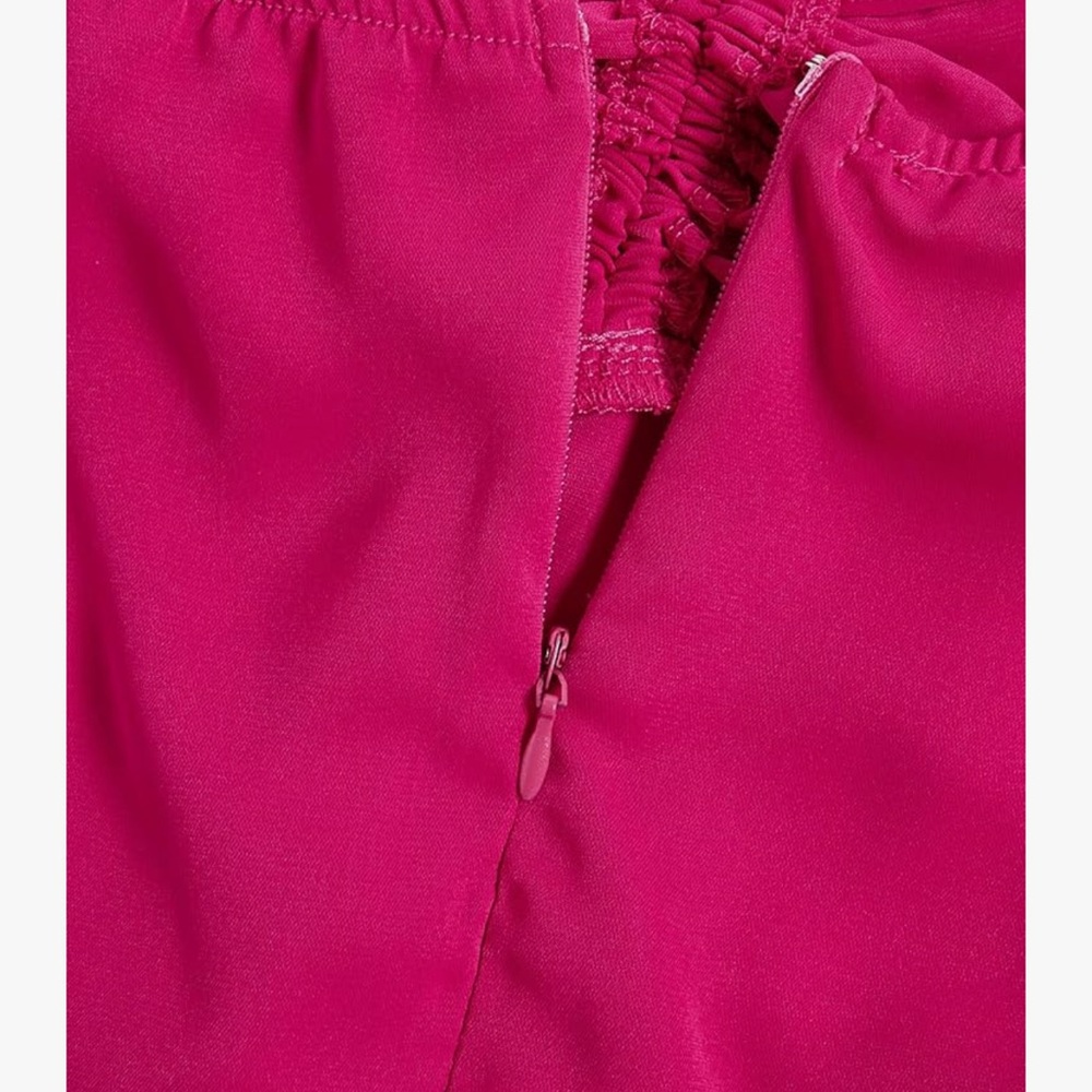 Hot Pink Spring & Summer Dress with Bow Detail - Picture 5 of 11